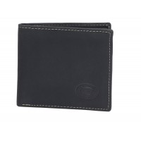 London Leathergoods Twin Section Notecase in Hunter Leather