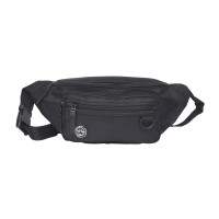 KaiTak Polyester Unisex Bumbag with 2 Zip Round Sections & Front Zip