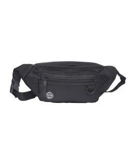 KaiTak Polyester Unisex Bumbag with 2 Zip Round Sections & Front Zip