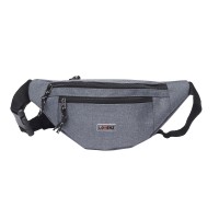 Lorenz  "3D" Polyester Unisex Slim Bumbag with 3 Zips