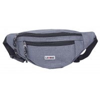 Lorenz  "3D" Polyester Unisex Slim Bumbag with 3 Zips