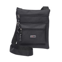 Lorenz  "3D" Polyester Slim X-Body Bag with 4 Zips