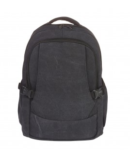 Lorenz Canvas Backpack with 2 Zips, 2 Side Pockets & Pouch Pocket -PRICE DROP !