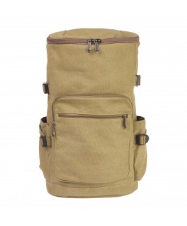 Lorenz Large Camper Canvas Backpack with 3 Zips, 2 Side Pockets -PRICE DROP !