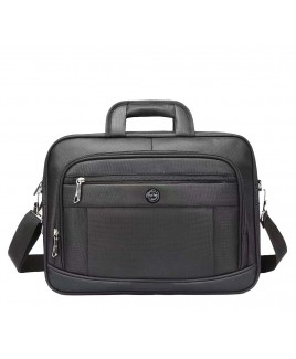 KaiTak Shiny Polyester Twin Top Zip Expandable Laptop/Work Bag