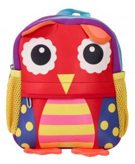Small Kid's Top Zip Backpack with Front Zip Pocket & 2 Side Pockets