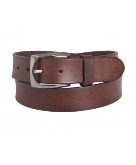 Full Leather Two-Tone 1.25" Belt with Gun Metal Buckle