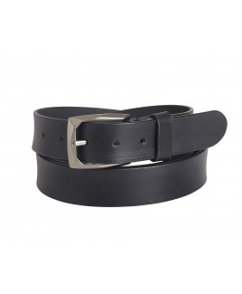 Full Leather Two-Tone 1.5" Belt with Gun Metal Buckle