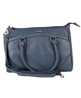 Lorenz Leather Grain PU Top Zip Handbag with Front Zip & Adjustable/Detachable Shoulder Strap- CLEARANCE!