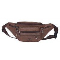 Lorenz Gents/Unisex Two-Tone PU Bumbag with 6 Zips